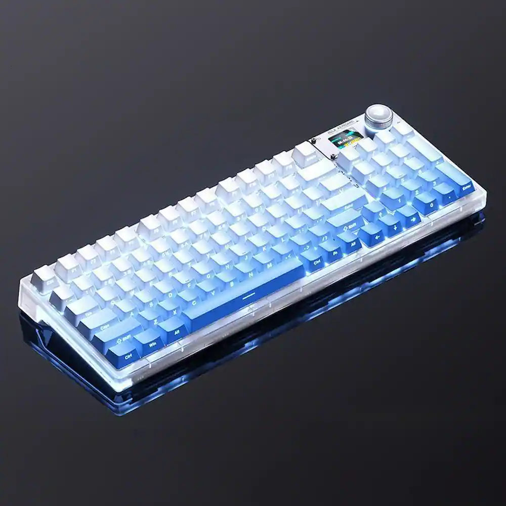 AULA F98 Pro Wireless Mechanical Keyboard with Transparent Keycaps,Hot-swappable