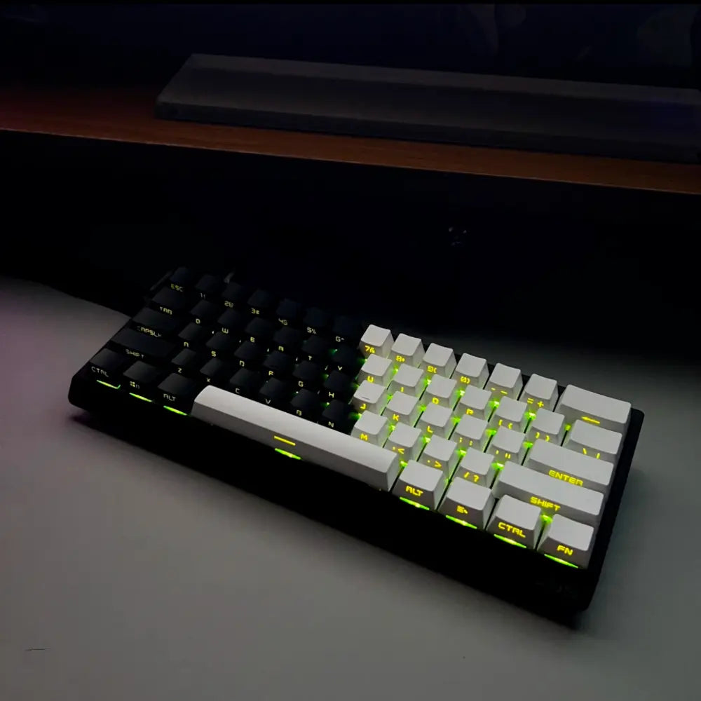 Acecaps DualTone Elegance Keycaps – Black & White Precision